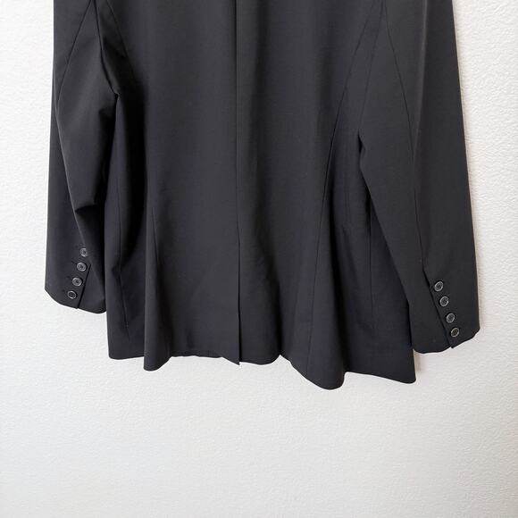 [Universal Standard] Black Rio Wool Blend Blazer Jacket Work Office 14 16 Small - Picture 9 of 12